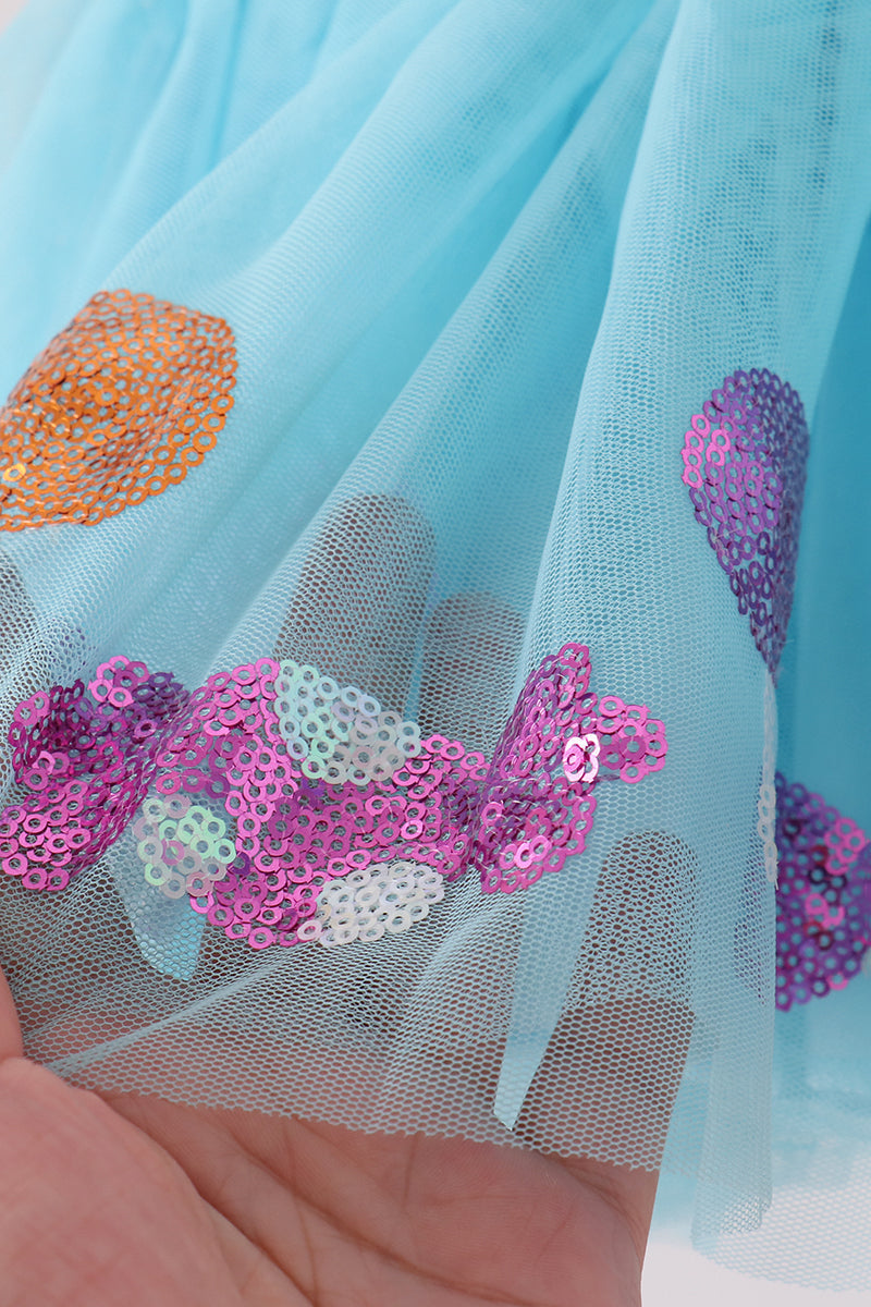 Blue Sweet Sequin Tutu Skirt