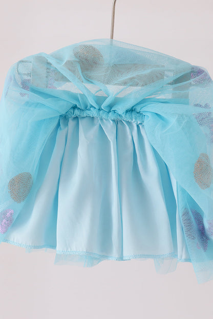 Blue Sweet Sequin Tutu Skirt