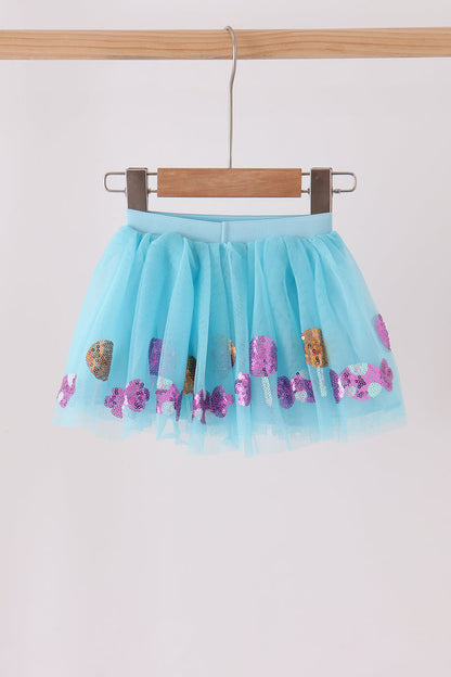 Blue Sweet Sequin Tutu Skirt