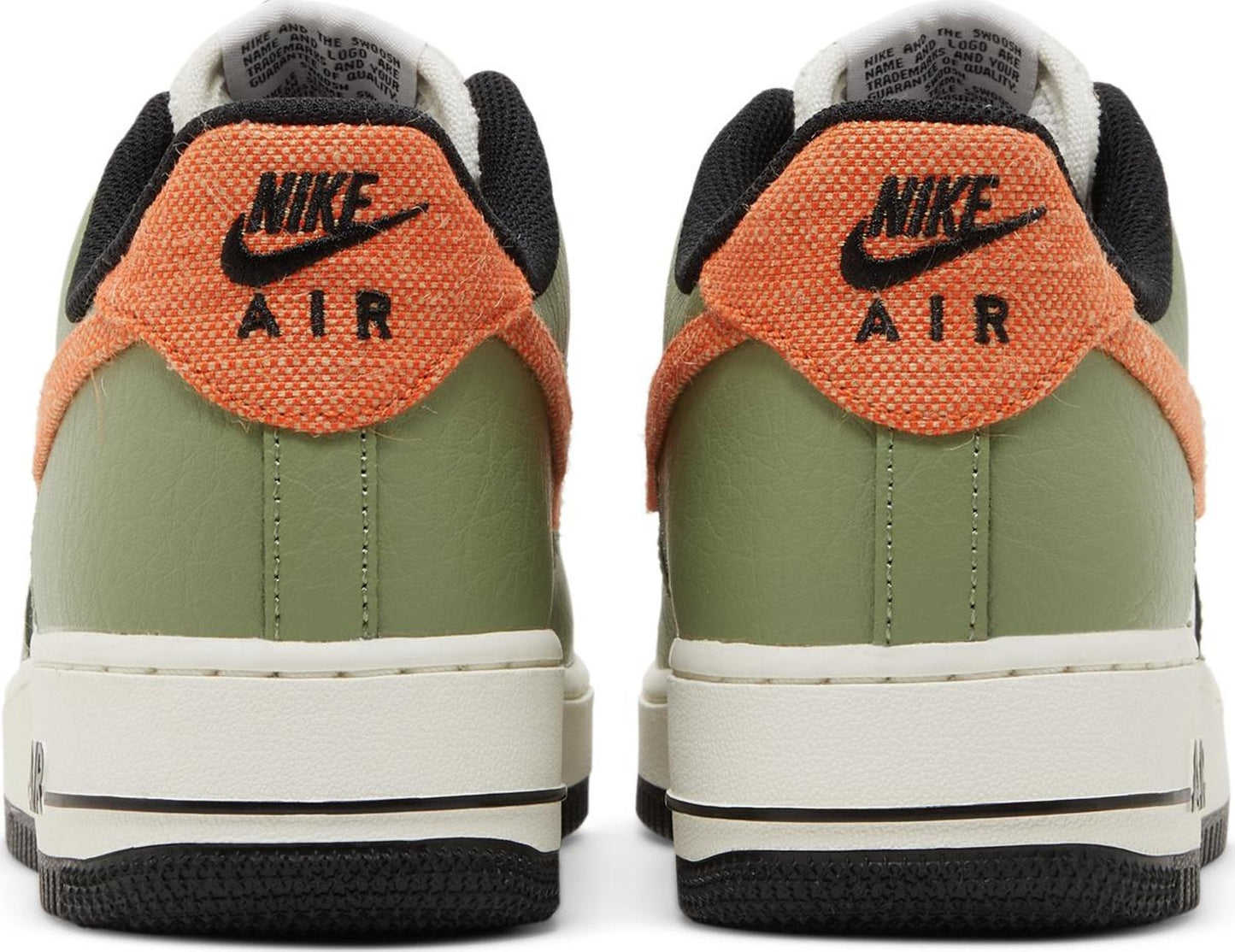 Nike Men's Air Force 1 Low '07 'Oil Green Orange' Sneakers