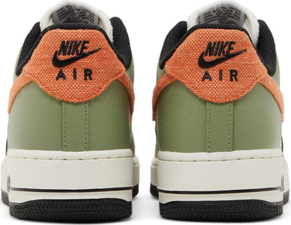 Nike Men's Air Force 1 Low '07 'Oil Green Orange' Sneakers
