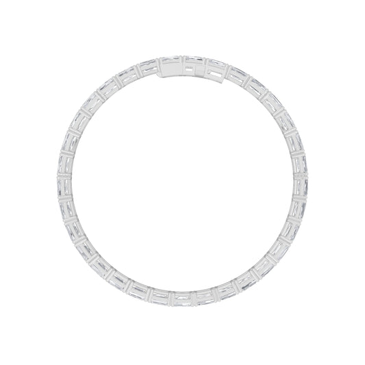 Radiant Shaped Lab Grown Diamond White Gold Bracelet