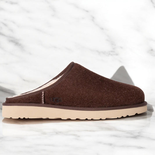 Men's UGG Classic Slip-On Shaggy Suede Slipper 'Burnt Cedar'