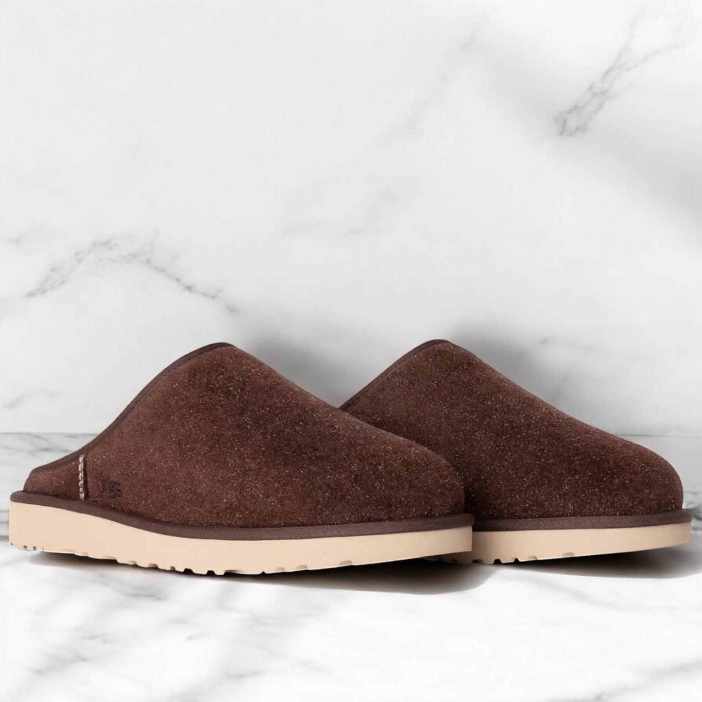 Men's UGG Classic Slip-On Shaggy Suede Slipper 'Burnt Cedar'