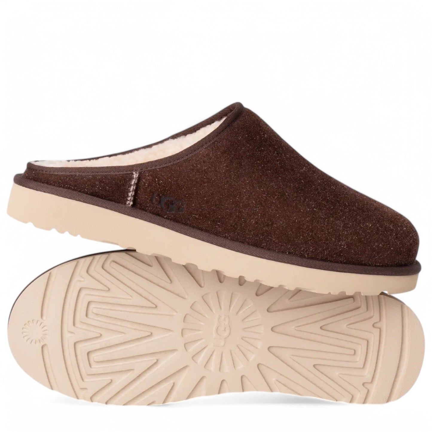 Men's UGG Classic Slip-On Shaggy Suede Slipper 'Burnt Cedar'