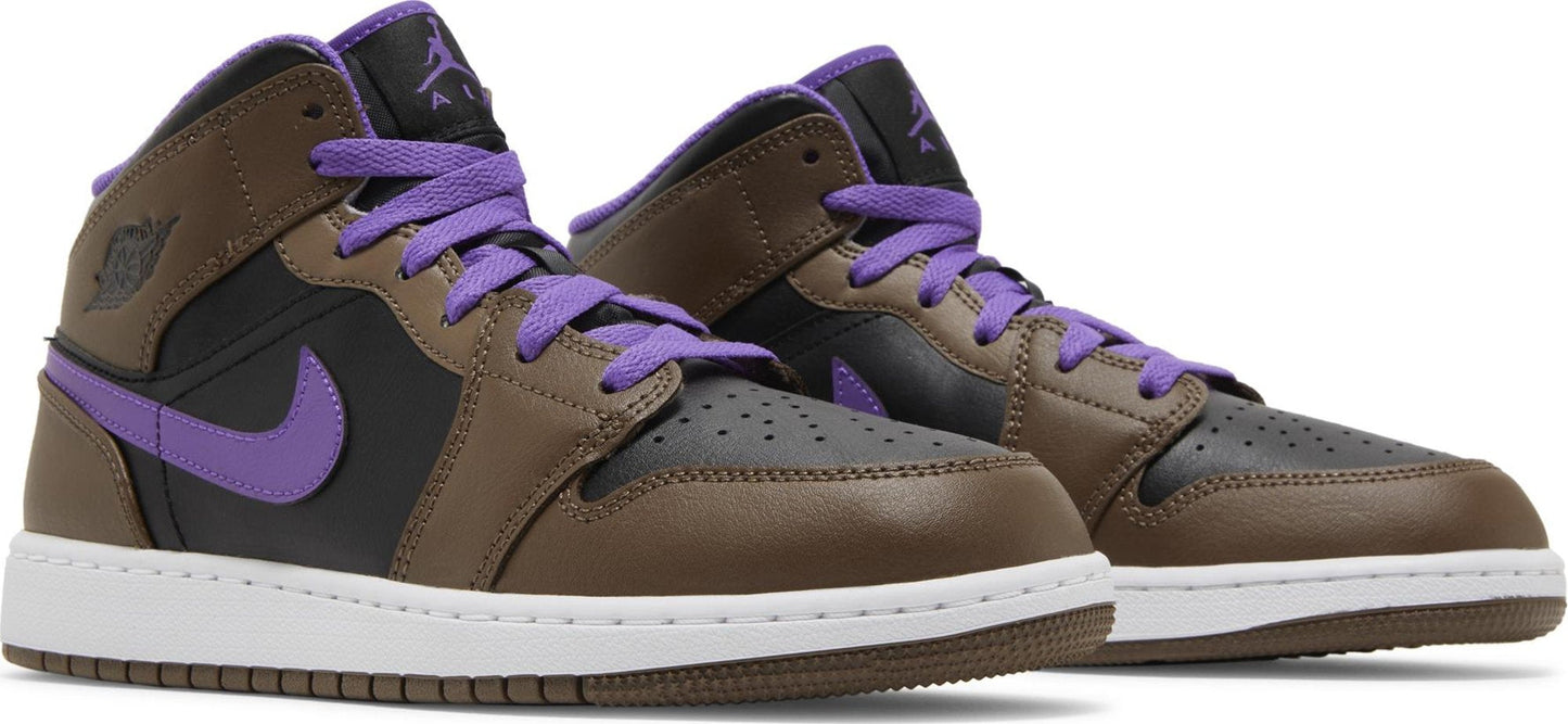 Grade School Air Jordan Retro 1 Mid 'Purple Mocha (Gs)'