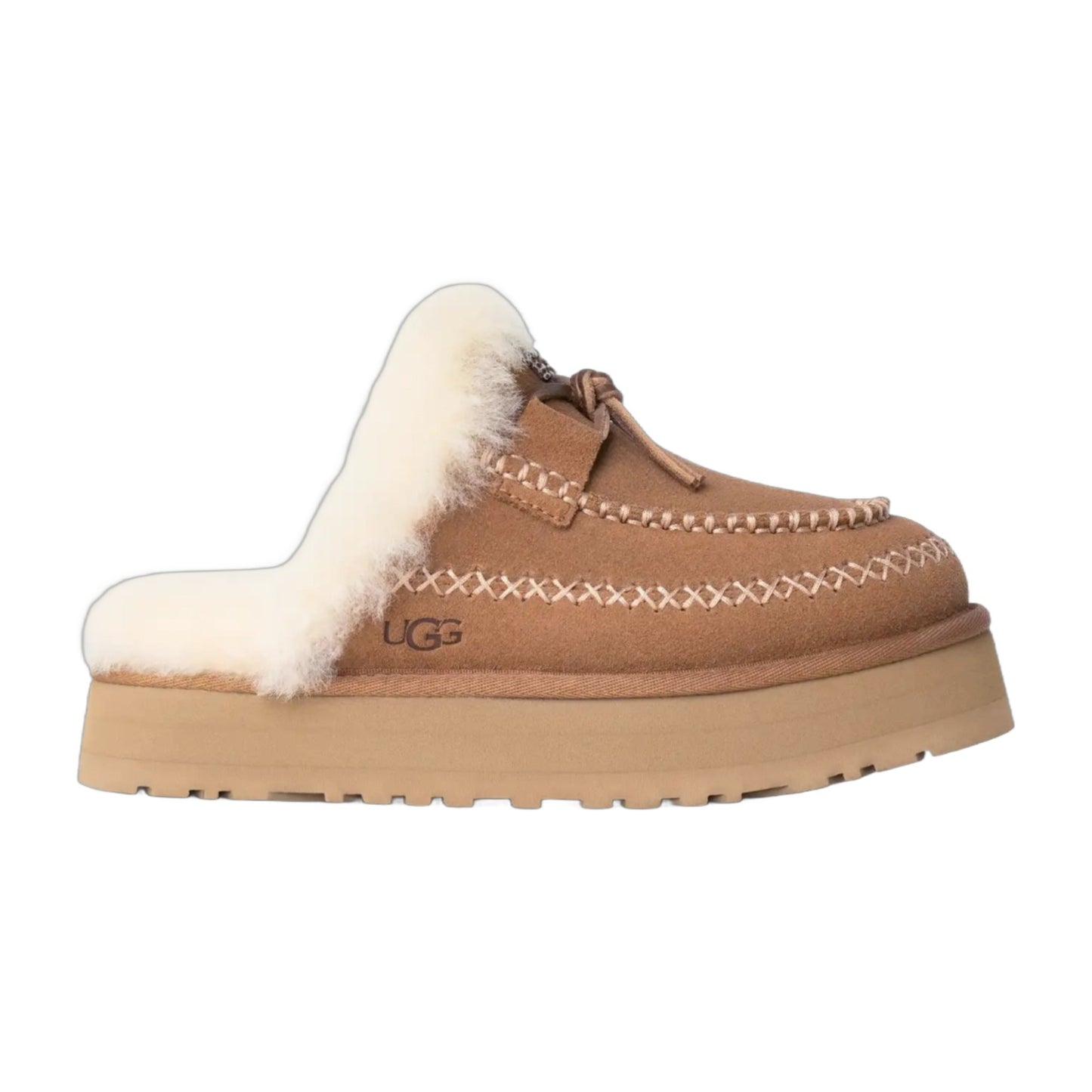 [1158260-che] Womens Ugg Disquette Alpine Slipper 'chestnut' - Chestnut