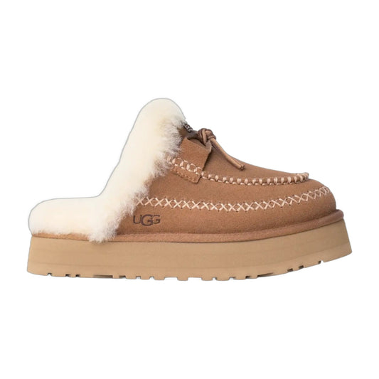 [1158260-che] Womens Ugg Disquette Alpine Slipper 'chestnut' - Chestnut