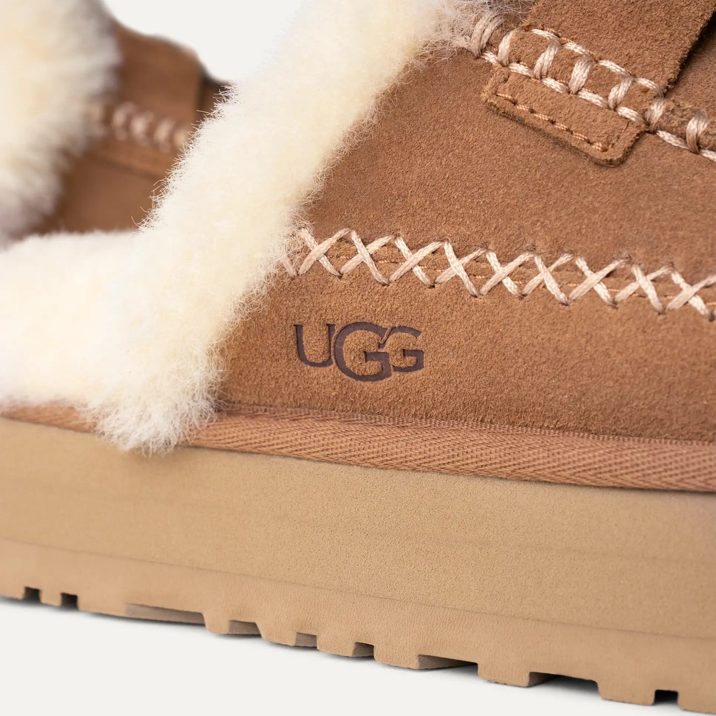 [1158260-che] Womens Ugg Disquette Alpine Slipper 'chestnut' - Chestnut