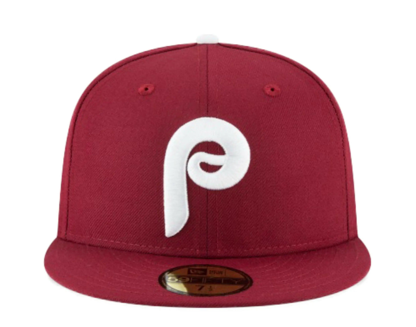 New Era 59Fifty Philadelphia Phillies 1970 Cooperstown Men Fitted Hat Plum Burgundy