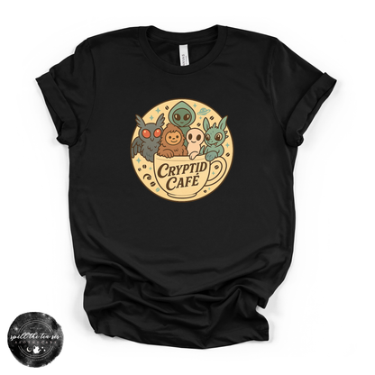 Cryptid Café Tee | Funny Cryptid Graphic T-Shirt