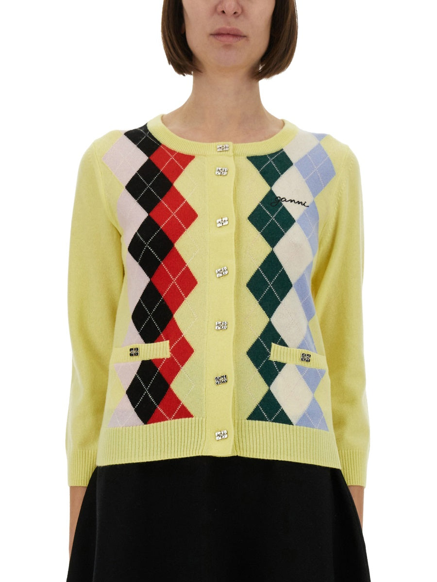Jacquard Cashmere Cardigan
