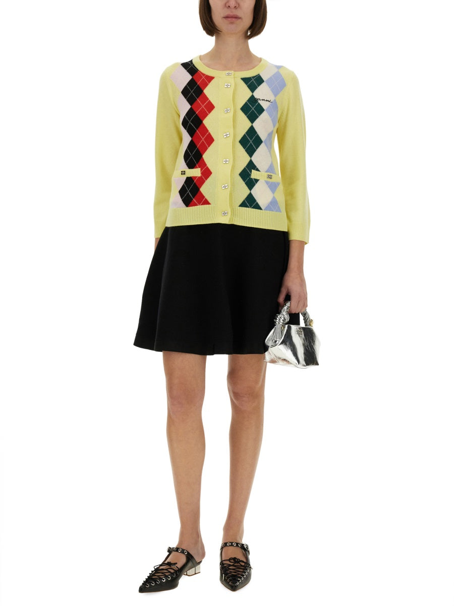 Jacquard Cashmere Cardigan