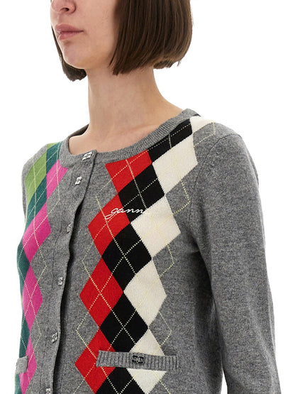 Jacquard Cashmere Cardigan
