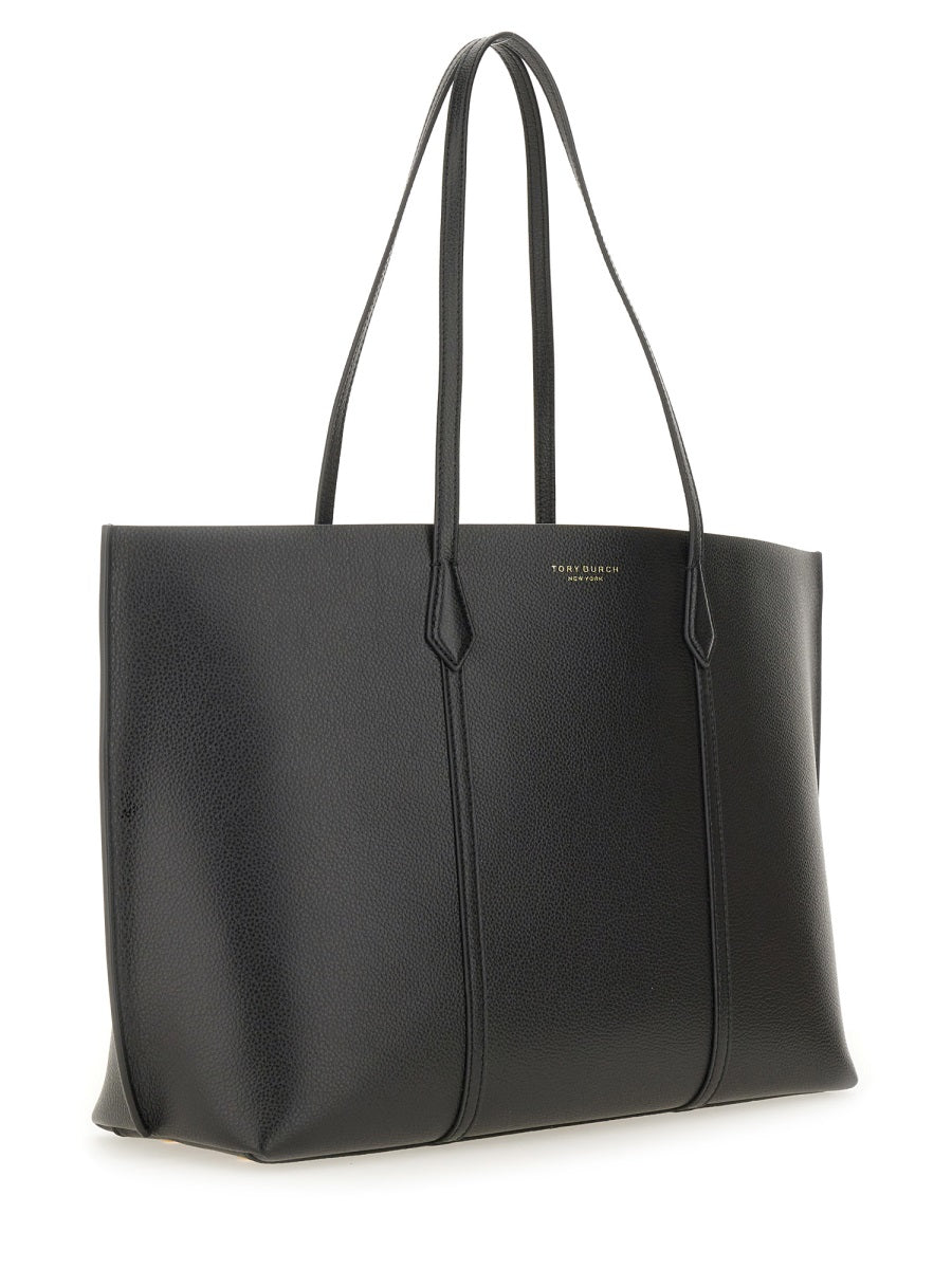 Black Leather Shopping Bag