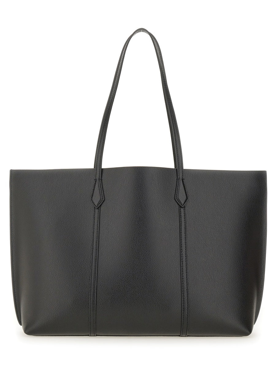 Black Leather Shopping Bag