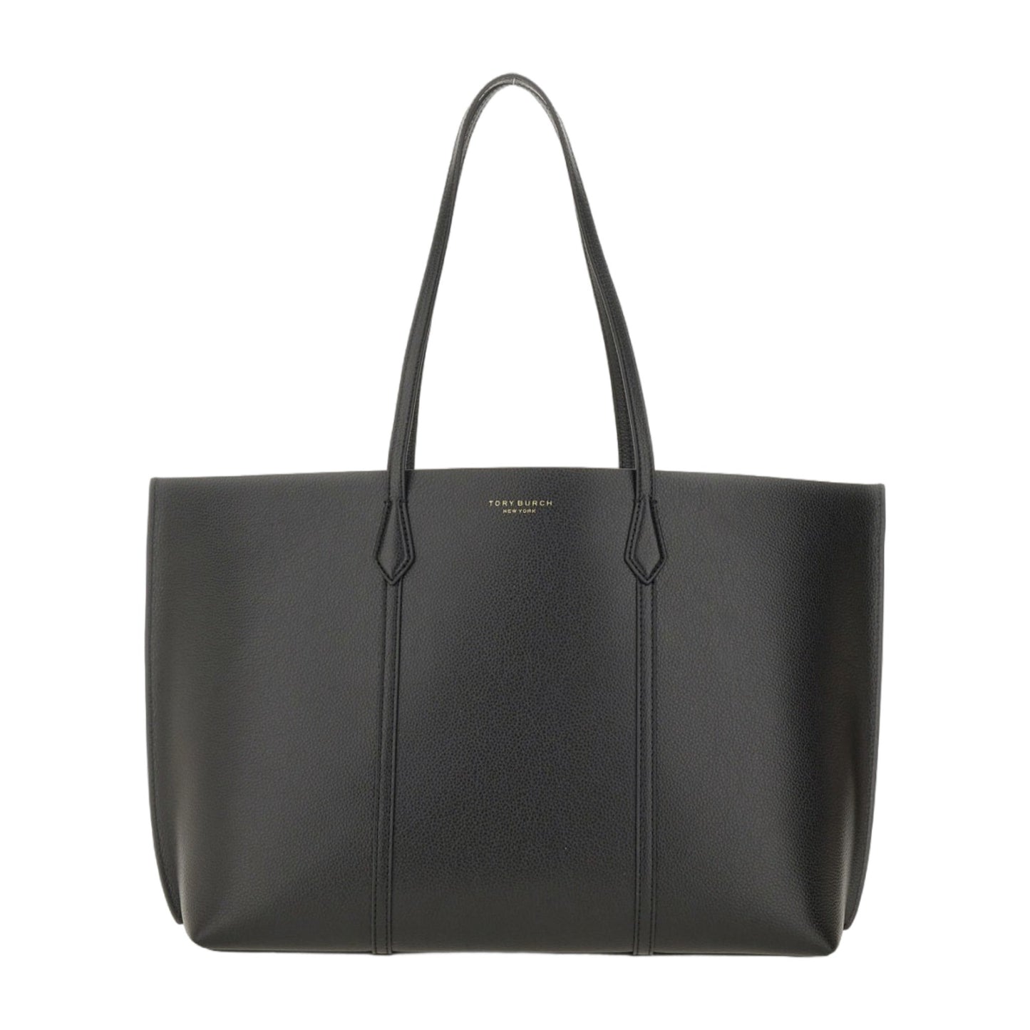 Black Leather Shopping Bag