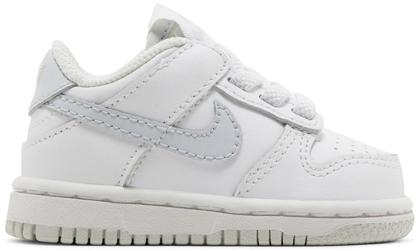 Nike Toddlers Dunk Low 'White Pure Platinum' Sneakers