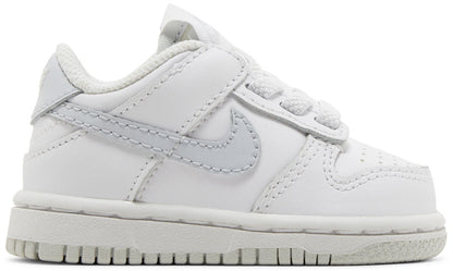 Nike Toddlers Dunk Low 'White Pure Platinum' Sneakers