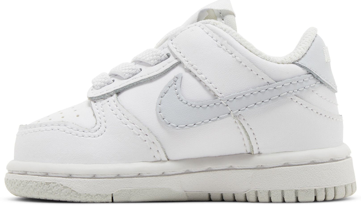Nike Toddlers Dunk Low 'White Pure Platinum' Sneakers