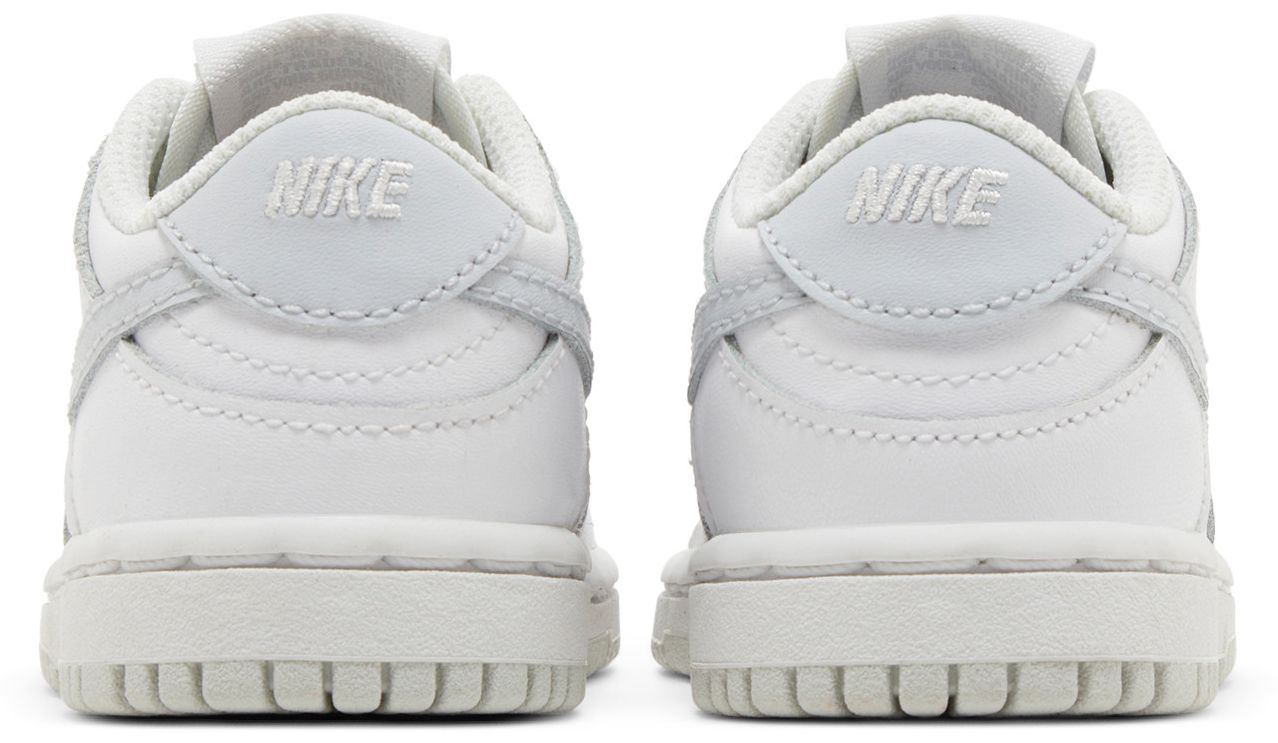 Nike Toddlers Dunk Low 'White Pure Platinum' Sneakers