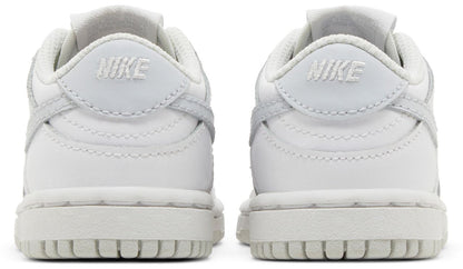 Nike Toddlers Dunk Low 'White Pure Platinum' Sneakers