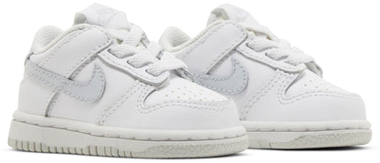 Nike Toddlers Dunk Low 'White Pure Platinum' Sneakers