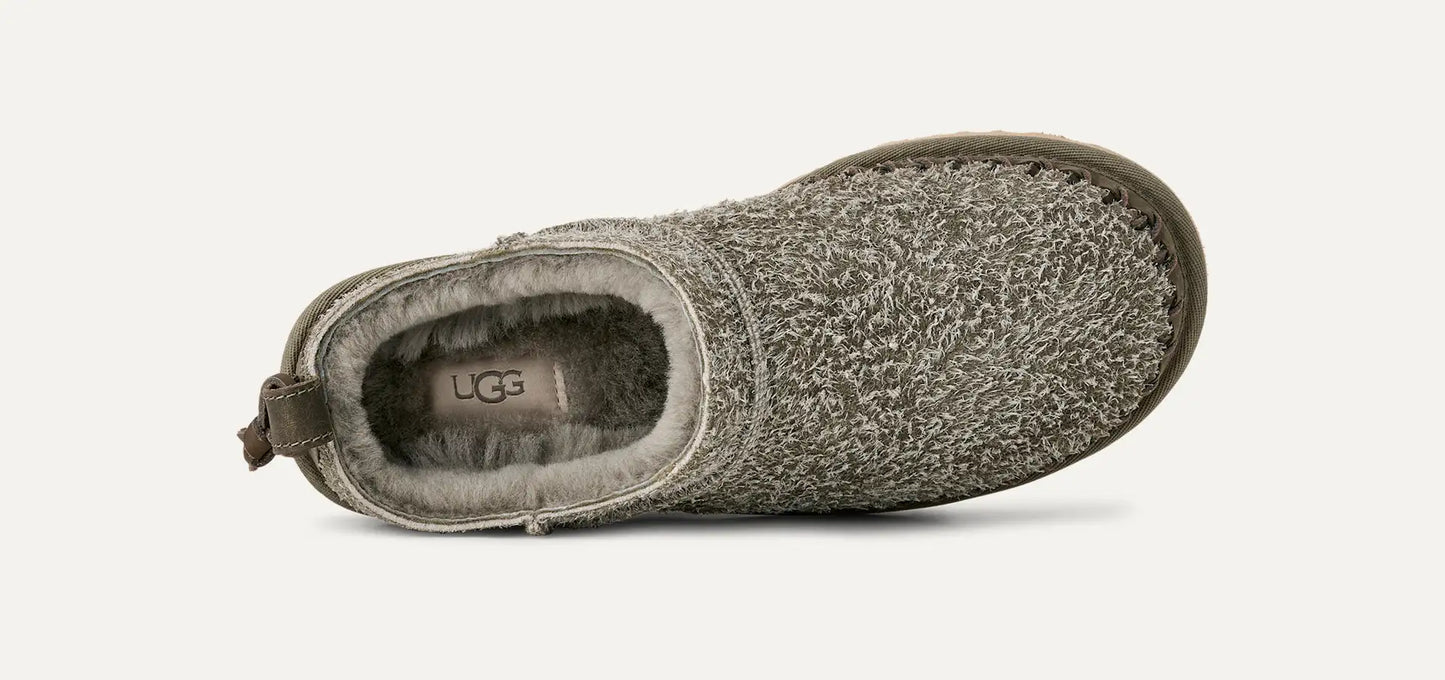 [1171411-msg] Womens Ugg Classic Micro Biarritz 'moss Green' - Moss Green