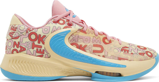 Nike Men's Zoom Freak 4 'Letter Bros Vanilla Lightning' Sneakers