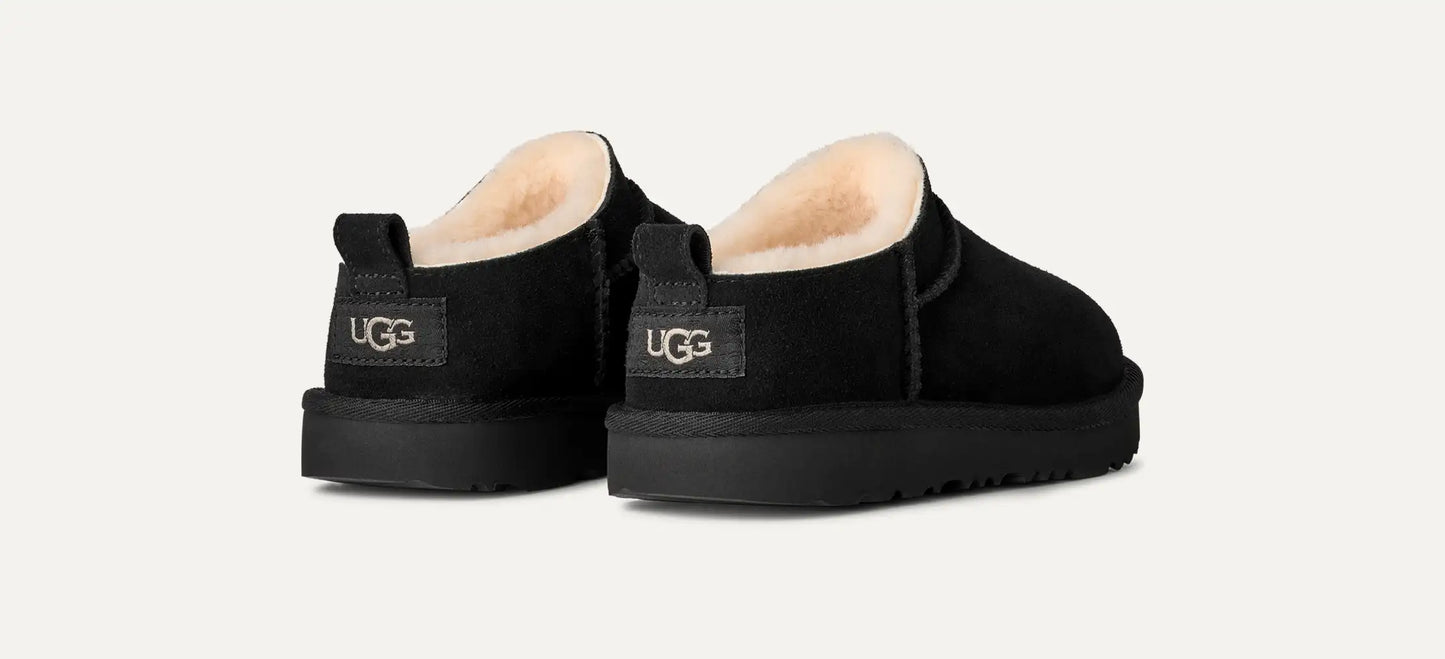 UGG Kids Classic Micro Slipper 'Black' Slippers