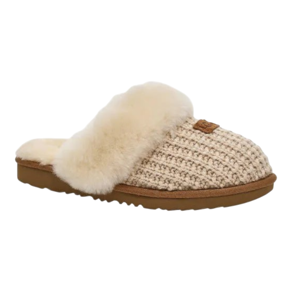 UGG Cozy II Knit Big Kids' Slippers — Cream