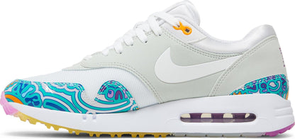 Nike Men's Air Max 1 '86 Og Golf Nrg 'Play To Live' - White/Light Silver/Fuchsia Dream/Clear Jade Sneakers