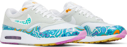 Nike Men's Air Max 1 '86 Og Golf Nrg 'Play To Live' - White/Light Silver/Fuchsia Dream/Clear Jade Sneakers