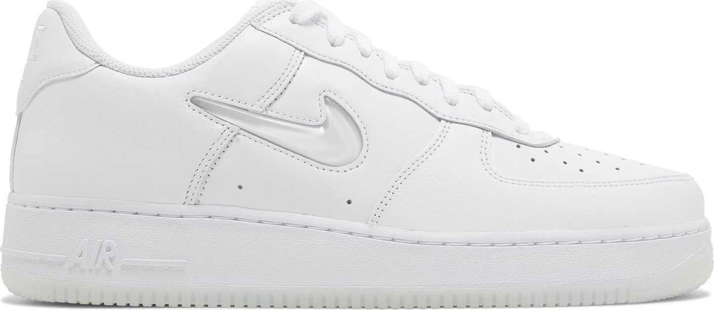 Nike Men's Air Force 1 Low '07 Retro 'Jewel Swoosh Triple White' Sneakers