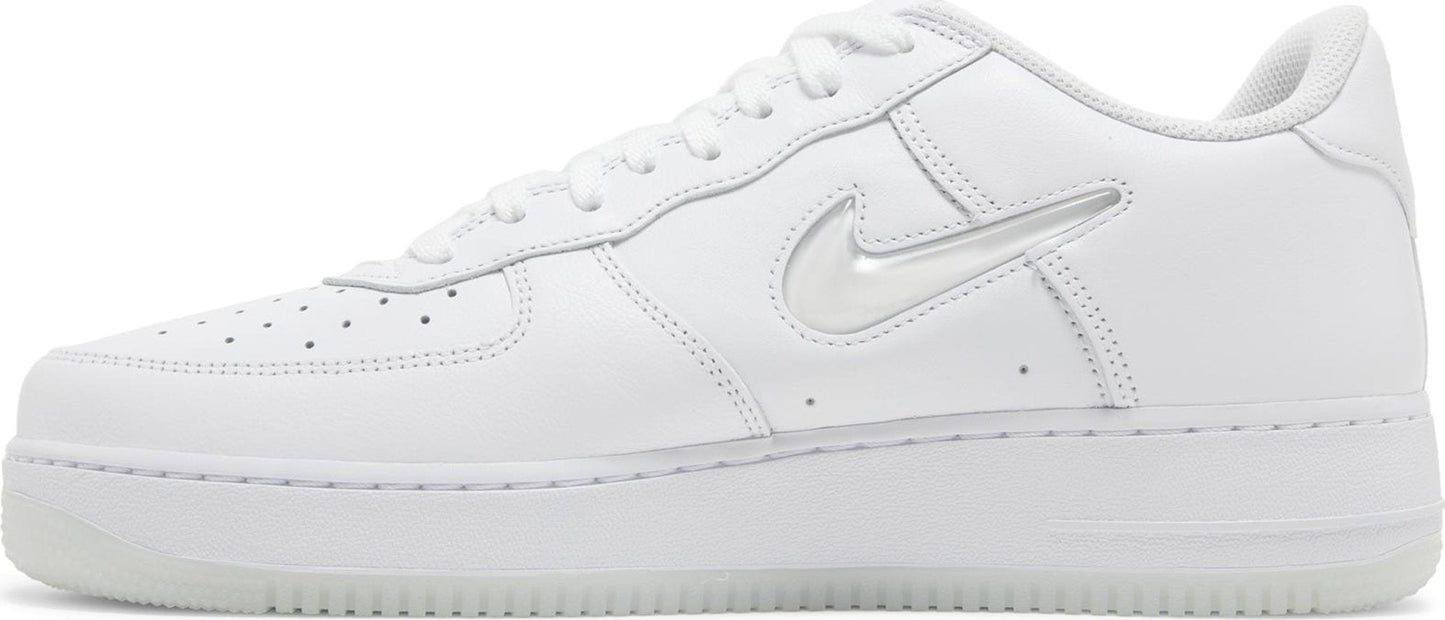 Nike Men's Air Force 1 Low '07 Retro 'Jewel Swoosh Triple White' Sneakers