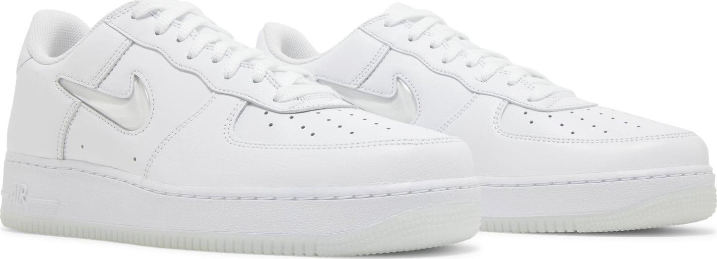 Nike Men's Air Force 1 Low '07 Retro 'Jewel Swoosh Triple White' Sneakers