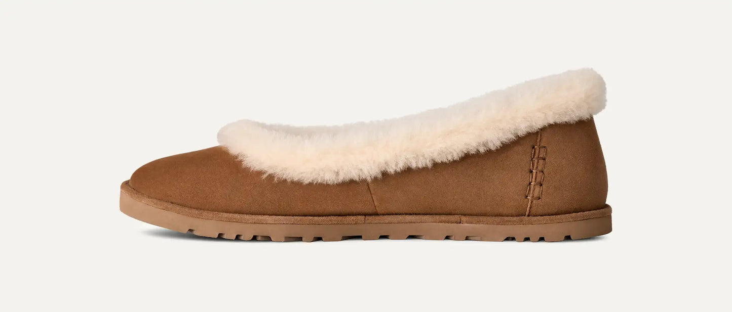UGG Women's Zora Ballet Flat 'Chestnut'