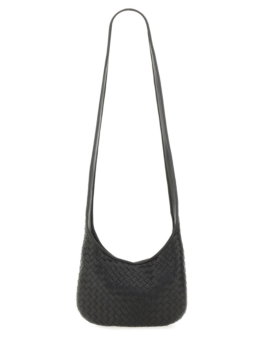 Leather Shoulder Bag Veneto Black