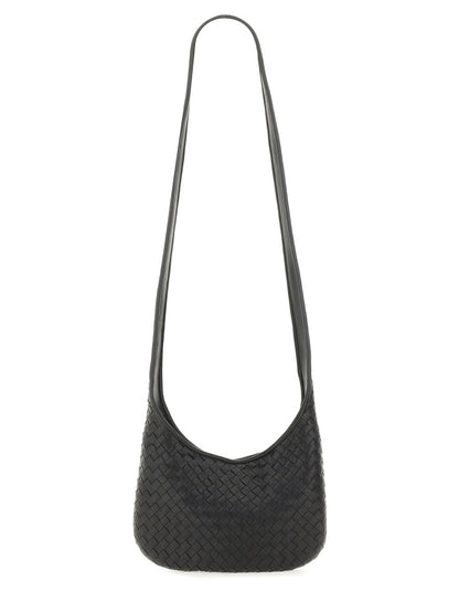 Leather Shoulder Bag Veneto Black