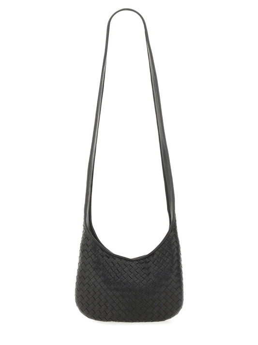 Leather Shoulder Bag Veneto Black
