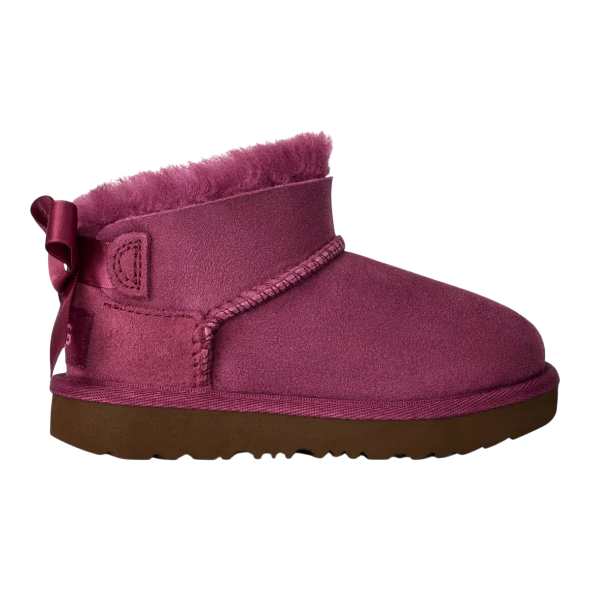 UGG Ultra Mini Bailey Bow Toddlers' Boots — Dark Winterberry