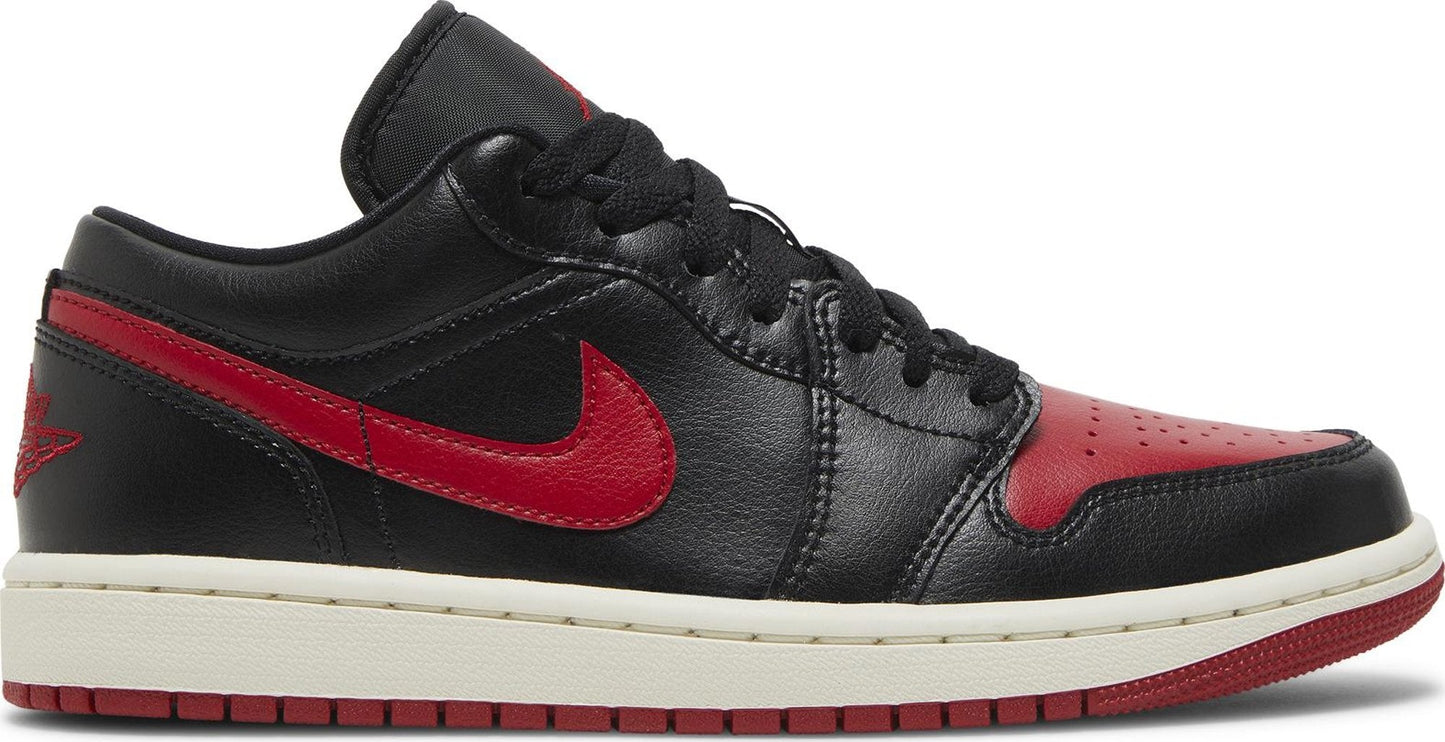 Air Jordan Women's Retro 1 Low 'Bred Sail ' Sneakers