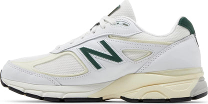 New Balance Men's 990V4 'Miusa White Green' Sneakers