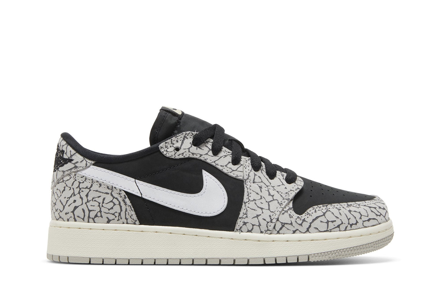 Grade School Air Jordan Retro 1 Low Og 'Black Cement (Gs)'
