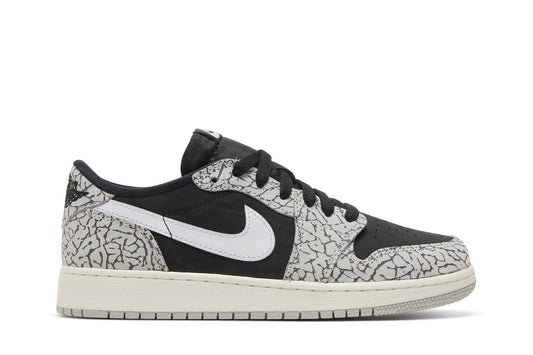 Air Jordan Grade School Retro 1 Low Og 'Black Cement Gs' Sneakers