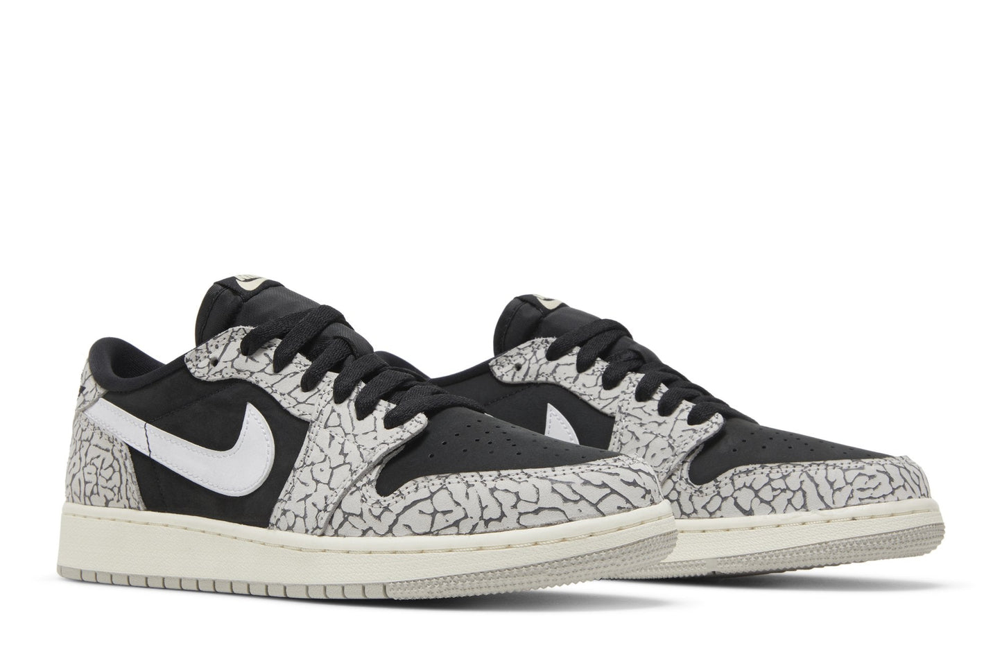 Air Jordan Grade School Retro 1 Low Og 'Black Cement Gs' Sneakers