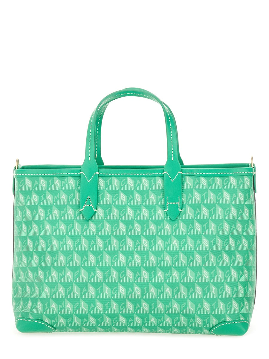 XS Tote Bag With "I Am a Plastic Bag" Pattern