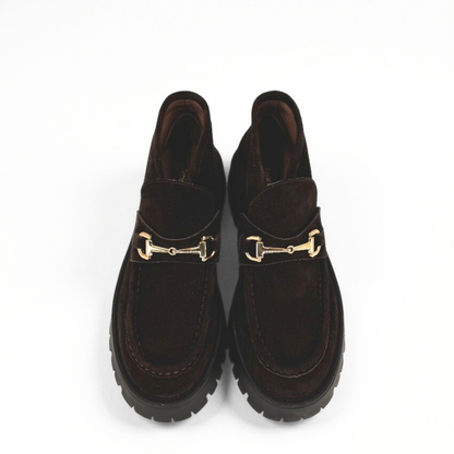Dario Suede Horsebit Boots - Brown