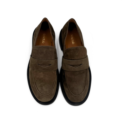 Drew Suede Loafers - Dark Brown