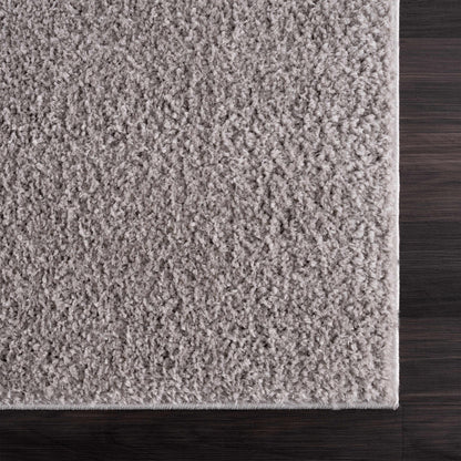 Judy Solid Gray Washable Shag Rug - Clearance
